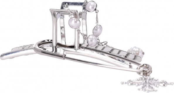 Dekoratīva matu sprādze ar sudraba pērlītēm