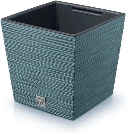 Furu Square Low Planter 24 cm – Scandinavian Blue