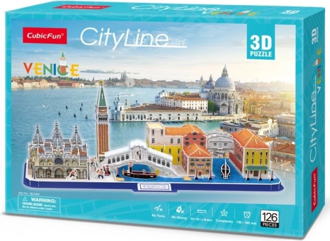 3D panorāmas puzle Venēcija – 126 detaļas