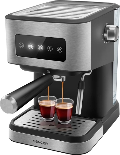 Sviras kafijas automāts Sencor SES 4020SS espresso un kapučīno pagatavošanai