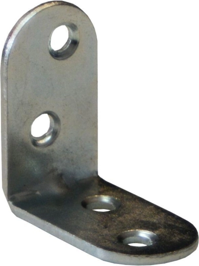 Mounting angle bracket with embossing 30 × 18 × 2 mm, galvanized, white (15 pcs)