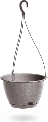 Piekaramais puķu pods Ratolla Round W 24,3 cm mokas krāsā