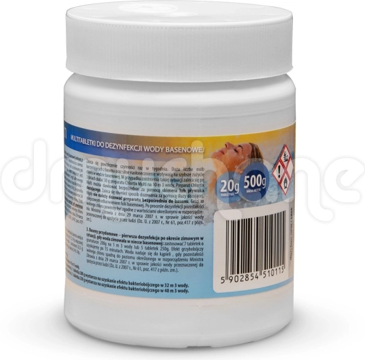 Multifunkcionālas hlora tabletes baseinam 20 g, 25 gab. (0,5 kg)