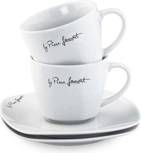 Lamart Dine porcelain cups with saucers 190 ml, 2 pieces