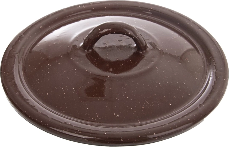 Emalēts vāks Brown 16 cm