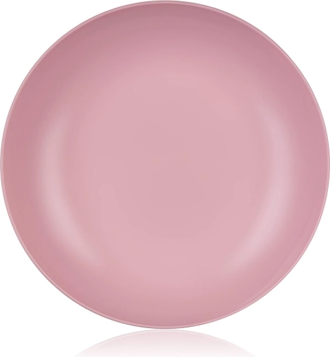 Dziļais plastmasas šķīvis 22 cm rozā Culinaria