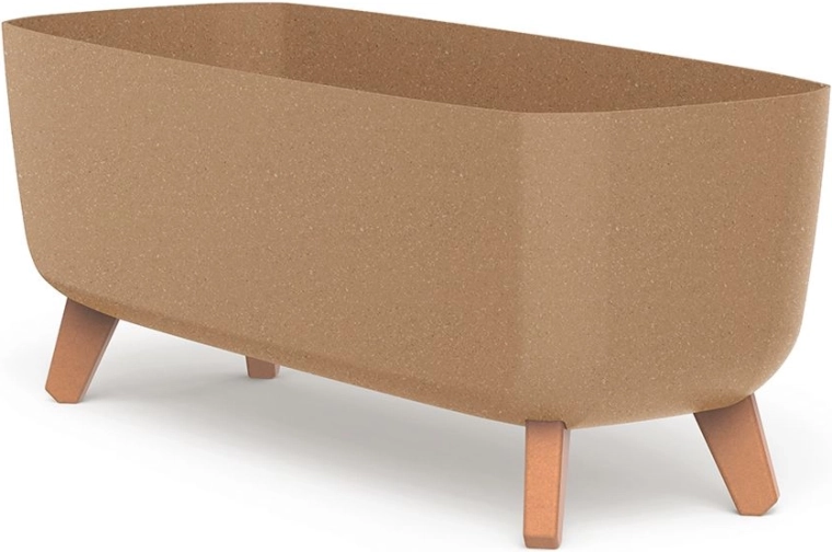 Pašlaistāms puķu pods uz kājiņām Gracia Case Eco Wood 58 cm – naturo