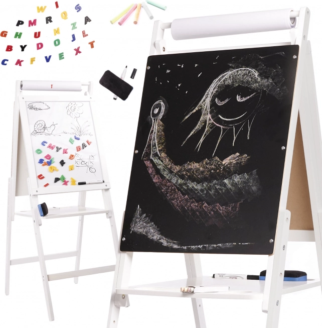 Liela divpusēja magnētiskā tāfele ar krītu