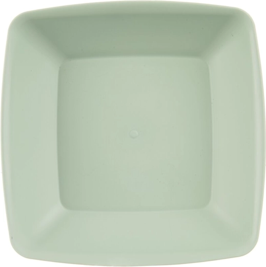 Deep Plastic Plate Sandy Green 17.5 × 17.5 cm