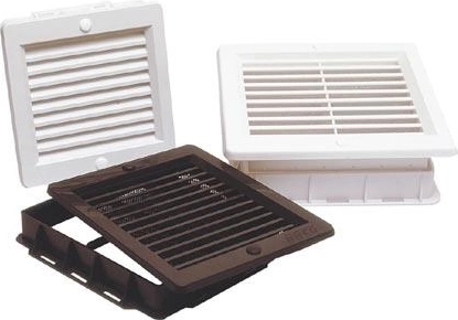 Ventilation grille with mesh 300 × 300 mm white