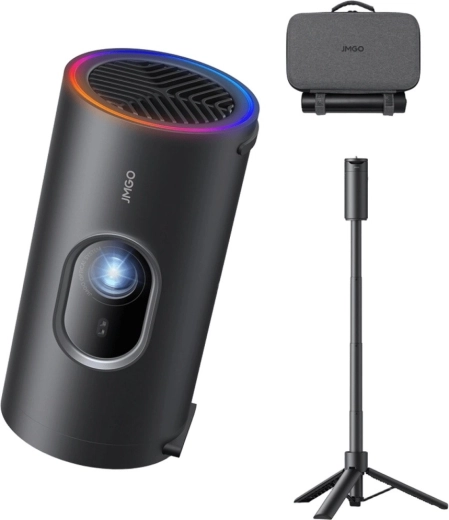 JMGO PicoPlay+ (2. paaudze) LED Full HD projektors – komplekts ar powerbanku un statīvu