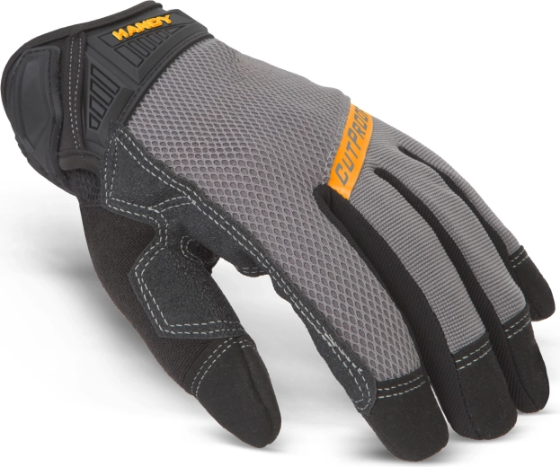 Cut-resistant protective gloves with touchscreen fingertips, size M
