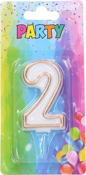 Svētku svece Zelta cipars 2