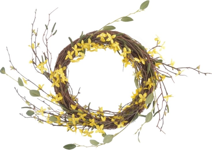 UH Plastic Wreath, Golden Rain Effect, 40 cm