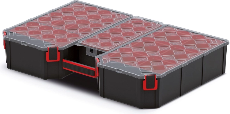 Augsts organizators TAGER ar caurspīdīgu vāku 577 × 390 × 105 mm