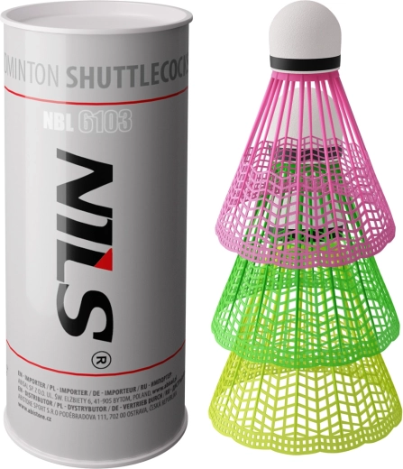 Badmintona volāni NILS NBL6103, multicolor, 3 gab.