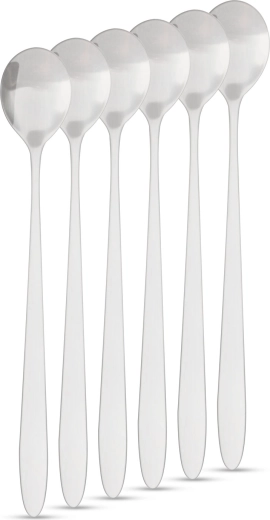 Stainless Steel Coffee and Latte Macchiato Spoons, 6 pcs