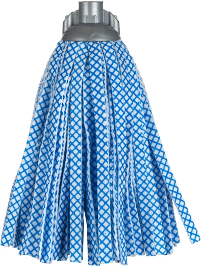 Viscose mop head refill, blue-white 160 g, coarse thread