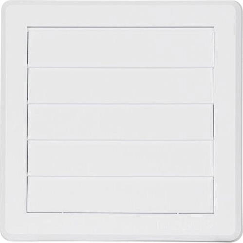 Gravity ventilation grille 200 × 200 mm for 150 mm duct, white