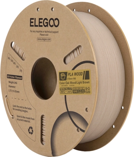 Elegoo PLA filament with wood fiber – light oak
