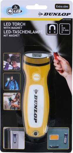 DUNLOP 2× LED Flashlight with Magnet