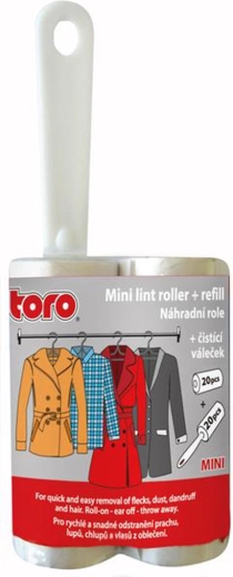Tīrīšanas pašlīmējošs mini rullītis ar rezerves uzpildi 2,8 × 7,5 cm