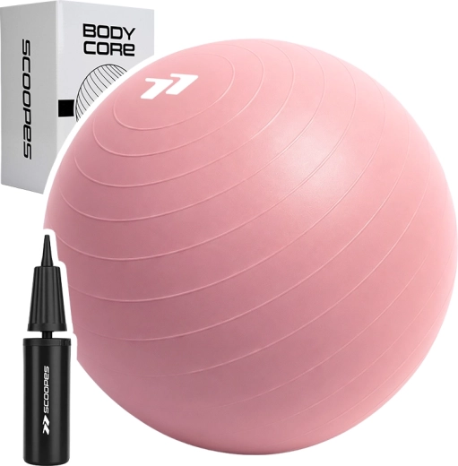 Vingrošanas bumba BodyCore 65 cm rozā - 1 gabals