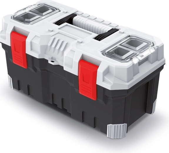 Plastmasas instrumentu koferis TITAN PLUS 49,6 × 25,8 × 24 cm, pelēks