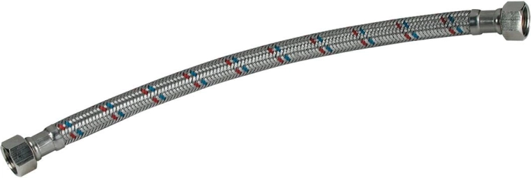 Stainless steel connection hose M1/2" × M3/8", 30 cm