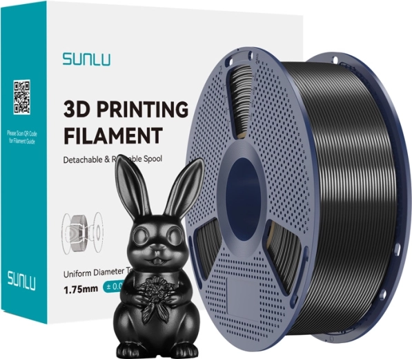 Sunlu PLA+ Silk filaments melns