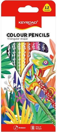 KEYROAD Triangular Colored Pencils, 12 Colors