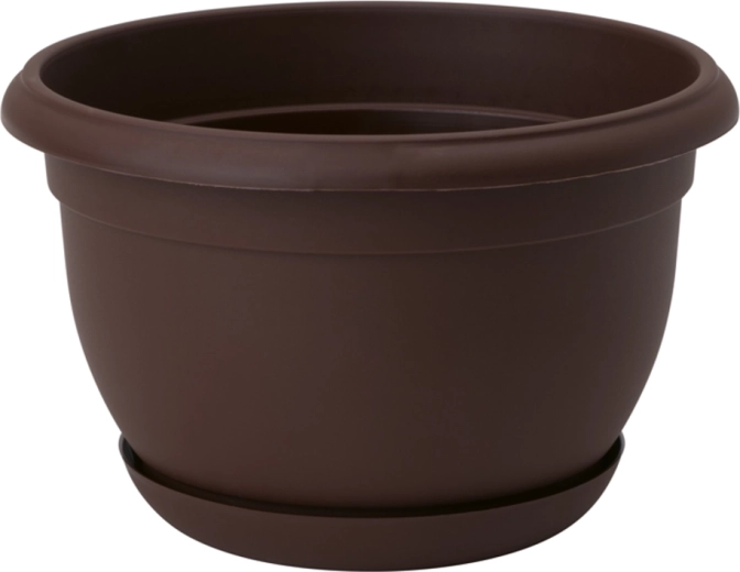Puķu pods Malta 19 cm brūns plastmasas