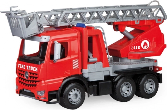 Mercedes Arocs ugunsdzēsēju auto ar kāpnēm un ūdens lielgabalu