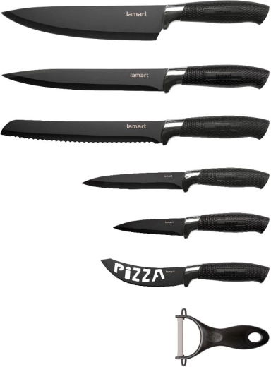 Lamart set of 6 kitchen knives and peeler