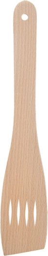 Wooden kitchen spatula with holes 30 cm