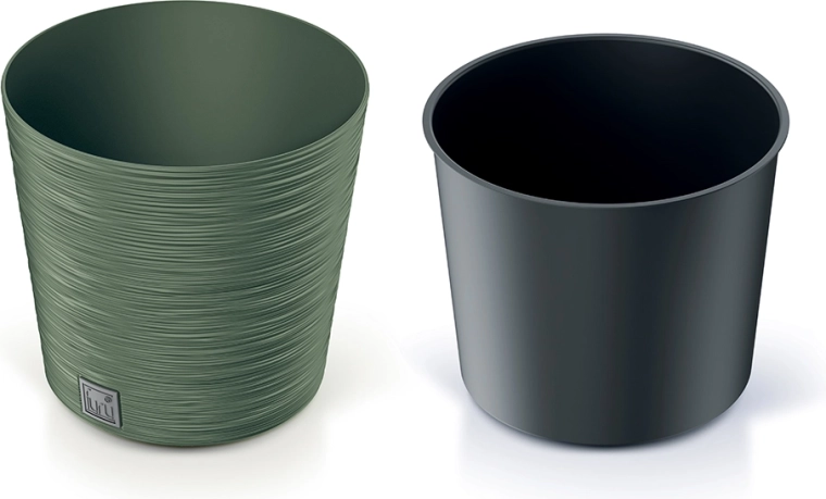 Furu Round Flower Pot 25 cm Earthy Green