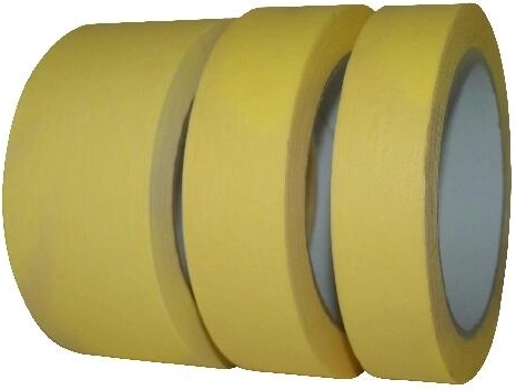 Crepe painter’s tape 38 mm × 50 m yellow, heat resistant up to 60 °C