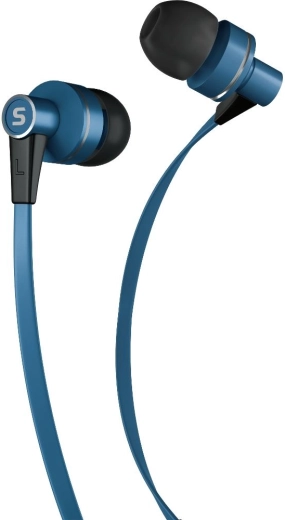 SENCOR metal in-ear headphones with microphone, blue