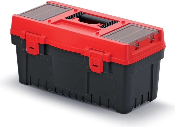 Instrumentu koferis EVO, 548 × 274 × 286 mm, sarkans