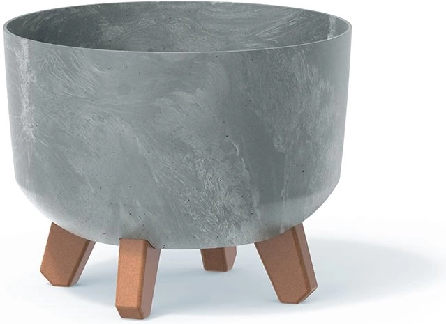 Puķupods ar betona efektu GRACIA 23,8 cm – pelēks