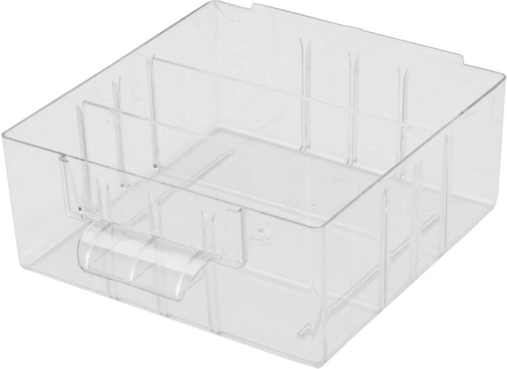 Medium Plastic Box M with Dividers 13.6 × 13.6 × 5.7 cm