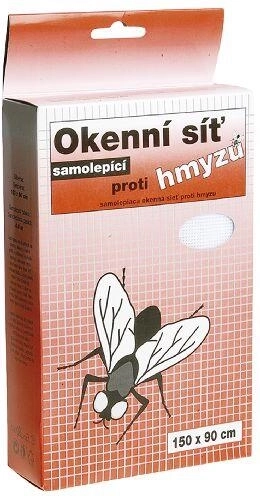 Self-adhesive window insect screen 150 × 130 cm, black, fiberglass