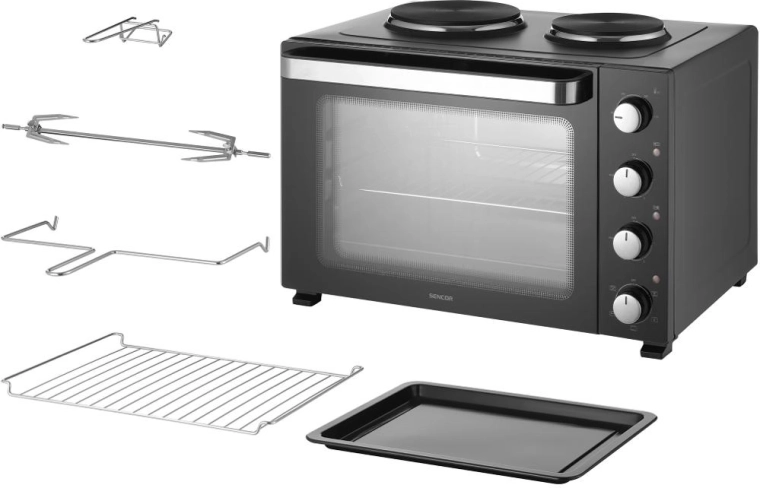Elektriskā cepeškrāsns ar sildriņķiem Sencor SEO 4800BK
