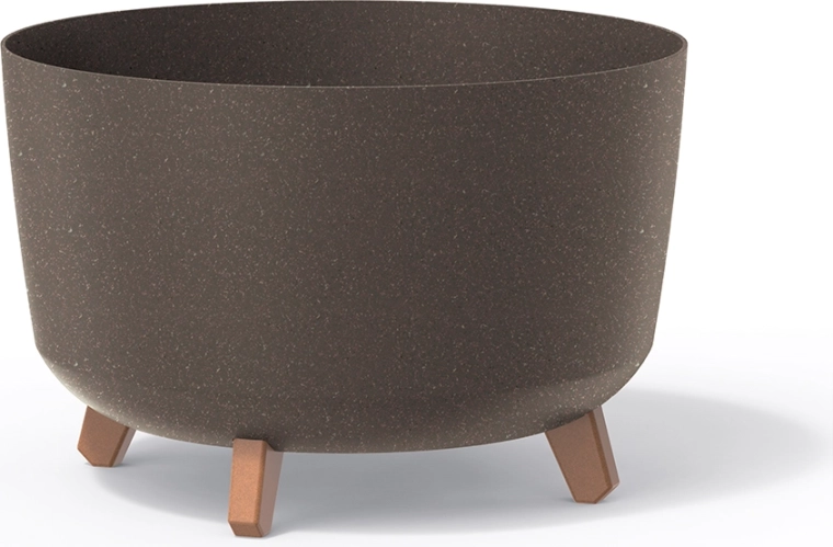 Puķu pods Gracia Standard Eco Wood 20 cm – kafija