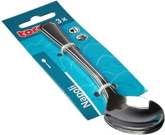 Stainless steel teaspoons TORO Napoli, set of 3 pcs