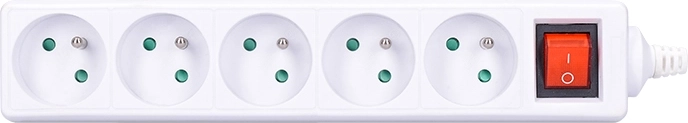 Solight multiple socket outlet, 5 sockets with switch