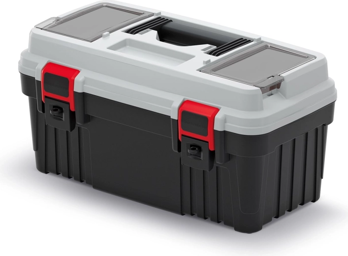 Plastmasas instrumentu koferis OPTIMA 47 × 25,6 × 23,8 cm, pelēks