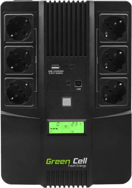 Rezerves barošanas avots UPS GREEN CELL AiO 800 VA, 480 W ar LCD