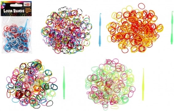 Aproces izgatavošanas komplekts – 200 krāsainas gumītas ar āķīšiem