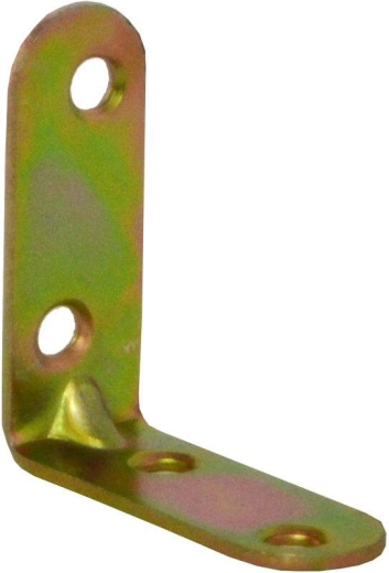Montāžas leņķis ar reljefu 50 × 18 × 2 mm, dzelteni cinkots (20 gab.)